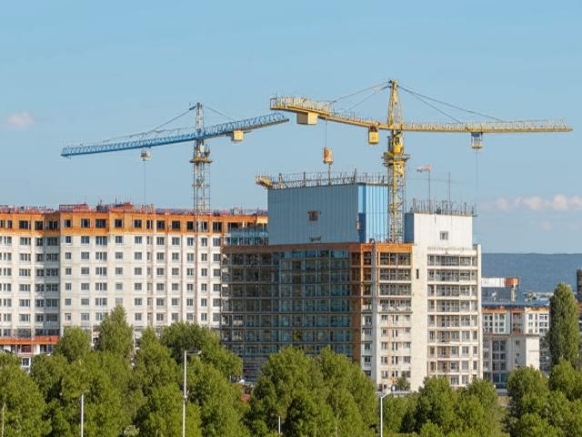 Строительство жилья в России немного замедлилось в прошлом месяце